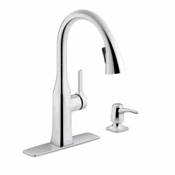 In Stock Hardwarestore Delivery Rubicon Single-Handle Pull-Down Sprayer Kitchen Faucet In Polished Chrome