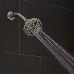 Oxygenics Force Brushed Nickel 10-Spray Shower Head 2-GPM (7.6-LPM) -Bath and Faucet shop 010147815689xl 1800x1800