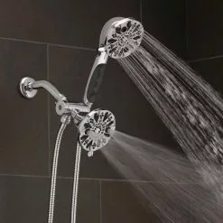 Oxygenics Hero Chrome 63-Spray Dual Shower Head 2-GPM (7.6-LPM) -Bath and Faucet shop 010147933765 08149469 1800x1800