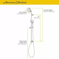 American Standard Spectra Versa Polished Chrome-Spray Shower Bar System -Bath and Faucet shop 012611700439 12274532 1800x1800