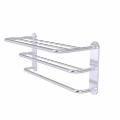 Allied Brass Satin Chrome Wall Mount Towel Rack