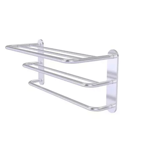 Allied Brass Satin Chrome Wall Mount Towel Rack 3 Allied Brass Satin Chrome Wall Mount Towel Rack