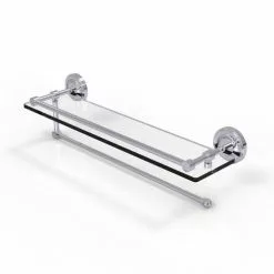 Allied Brass Prestige Regal Polished Chrome 1-Tier Brass Wall Mount Bathroom Shelf