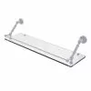 Allied Brass Dottingham Matte White 1-Tier Brass Wall Mount Bathroom Shelf