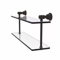 Allied Brass Carolina Oil Rubbed Bronze 2-Tier Brass Wall Mount Bathroom Shelf