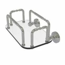 Allied Brass Waverly Place Wall Mounted Guest Towel Holder In Satin Nickel
