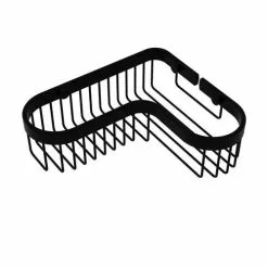 Allied Brass Corner Toiletry Shower Basket In Matte Black