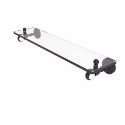 Allied Brass Pacific Grove Antique Bronze 1-Tier Brass Wall Mount Bathroom Shelf