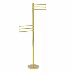 Allied Brass Satin Nickel Freestanding Towel Rack -Bath and Faucet shop 013895571319xl 1800x1800