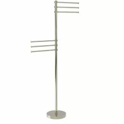 Allied Brass Satin Nickel Freestanding Towel Rack -Bath and Faucet shop 013895619110xl 1800x1800