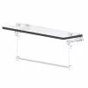 Allied Brass Carolina Crystal Polished Chrome 1-Tier Brass Wall Mount Bathroom Shelf