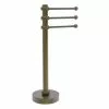 Allied Brass Vanity Top 3 Swing Arm Guest Towel Holder With Twisted Accents In Antique Brass
