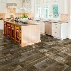 Congoleum ArmorCore Pro UR Farmhouse Timber 12-ft W Cut-to-Length Steel Wool Wood Look Low-Gloss Finish Sheet Vinyl