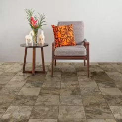 Congoleum ArmorCore LC Canyon View 12-ft W Cut-to-Length Adobe Shadow Stone Look Low-Gloss Finish Sheet Vinyl