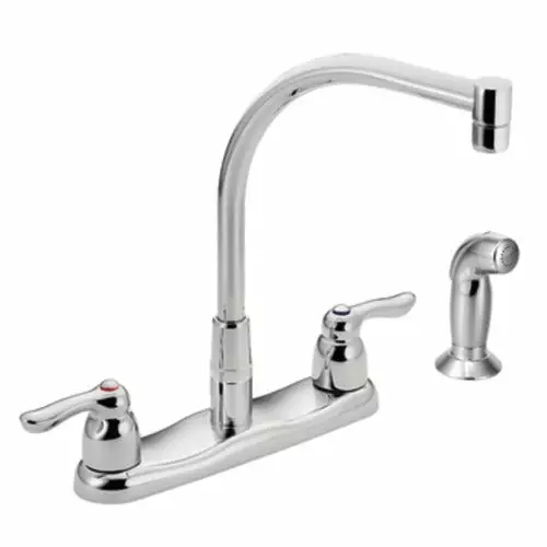 Moen M-Bition Chrome 2-Handle Deck Mount High-Arc Handle/Lever Commercial Kitchen Faucet 3 Moen M-Bition Chrome 2-Handle Deck Mount High-Arc Handle/Lever Commercial Kitchen Faucet