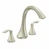 Valspar Moen Eva 2-Handle Deck Mount Roman Bathtub Faucet