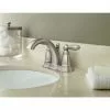 Moen Brantford Brushed Nickel 2-handle 4-in Centerset WaterSense Bathroom Sink Faucet With Drain