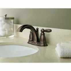 Moen Brantford Brushed Nickel 2-handle 4-in Centerset WaterSense Bathroom Sink Faucet With Drain -Bath and Faucet shop 026508161005 09103591 1800x1800