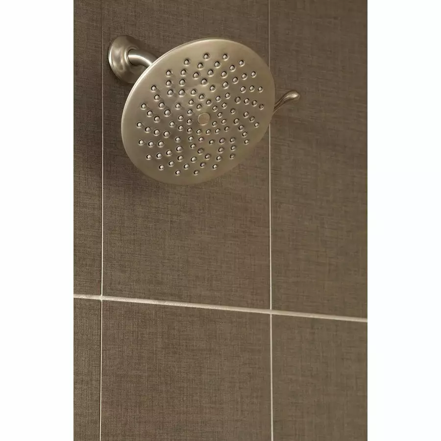 Moen Velocity Brushed Nickel 2-Spray Rain Shower Head 2.5-GPM (9.5-LPM) 3 Moen Velocity Brushed Nickel 2-Spray Rain Shower Head 2.5-GPM (9.5-LPM)