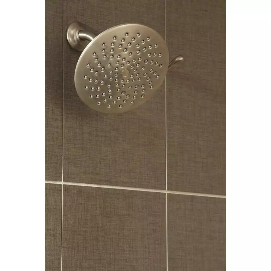 Moen Velocity Brushed Nickel 2-Spray Rain Shower Head 2.5-GPM (9.5-LPM) 7 Moen Velocity Brushed Nickel 2-Spray Rain Shower Head 2.5-GPM (9.5-LPM) - Image 5