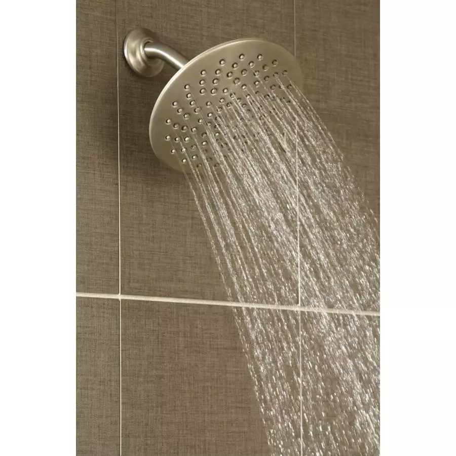 Moen Velocity Brushed Nickel 2-Spray Rain Shower Head 2.5-GPM (9.5-LPM) 8 Moen Velocity Brushed Nickel 2-Spray Rain Shower Head 2.5-GPM (9.5-LPM) - Image 6