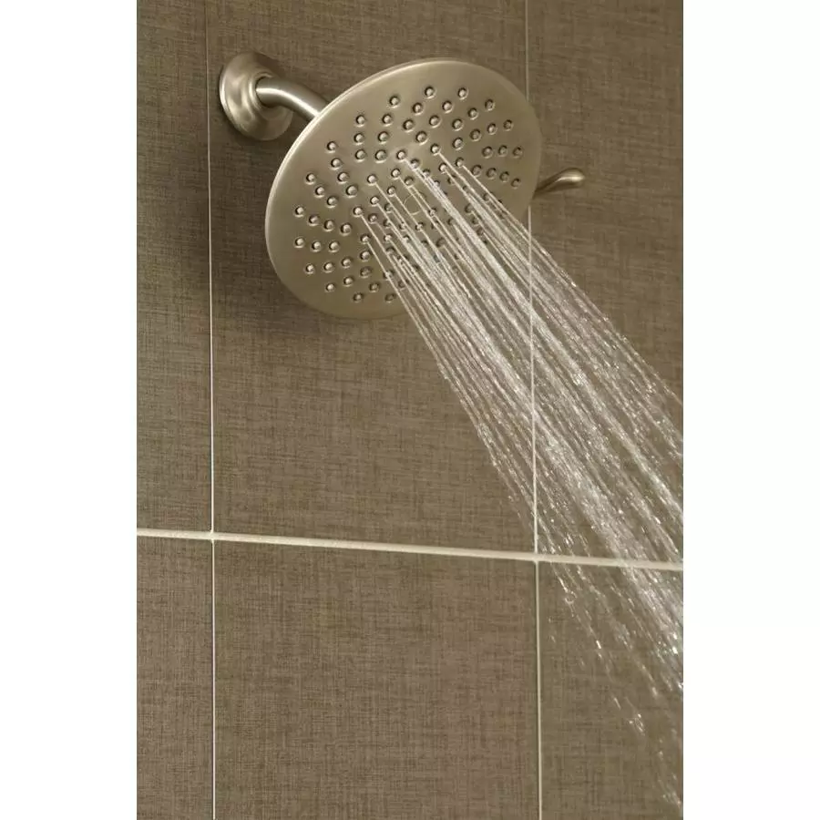 Moen Velocity Brushed Nickel 2-Spray Rain Shower Head 2.5-GPM (9.5-LPM) 9 Moen Velocity Brushed Nickel 2-Spray Rain Shower Head 2.5-GPM (9.5-LPM) - Image 7
