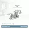 Moen Voss Brushed Nickel 2-handle 4-in Centerset WaterSense Bathroom Sink Faucet With Drain