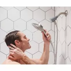 Moen Engage Spot Resist Brushed Nickel 6-Spray Handheld Shower 2.5-GPM (9.5-LPM) -Bath and Faucet shop 026508258057 17616980 1800x1800