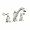 Moen Caldwell Spot Resist Brushed Nickel 2-Handle Widespread WaterSense Bathroom Sink Faucet With Drain