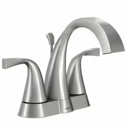 Moen Oxby Spot Resist Brushed Nickel 2-handle 4-in Centerset WaterSense Bathroom Sink Faucet With Drain 22 Moen Oxby Spot Resist Brushed Nickel 2-handle 4-in Centerset WaterSense Bathroom Sink Faucet With Drain -Bath and Faucet shop 026508262924xl 1800x1800