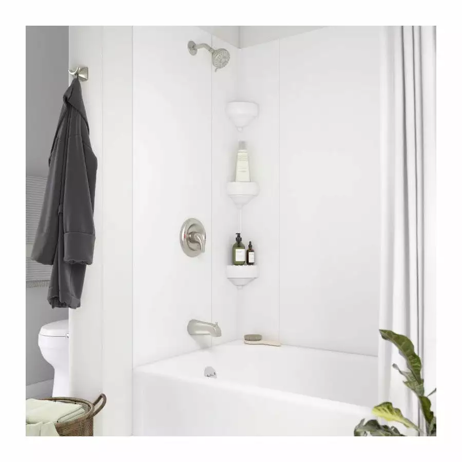 Moen Adler Spot Resist Brushed Nickel 1-Handle Bathtub And Shower Faucet With Valve 4 Moen Adler Spot Resist Brushed Nickel 1-Handle Bathtub And Shower Faucet With Valve - Image 2