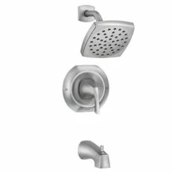 Moen Lindor Spot Resist Brushed Nickel 1-Handle Bathtub And Shower Faucet With Valve -Bath and Faucet shop 026508282663xl 1800x1800
