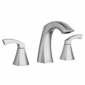Moen Lindor Spot Resist Brushed Nickel 2-Handle Widespread WaterSense Bathroom Sink Faucet With Drain 3 Moen Lindor Spot Resist Brushed Nickel 2-Handle Widespread WaterSense Bathroom Sink Faucet With Drain