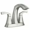 Moen Lindor Spot Resist Brushed Nickel 2-Handle 4-in Centerset WaterSense Bathroom Sink Faucet With Drain