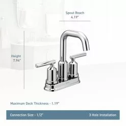 Moen Gibson Matte Black 2-handle 4-in Centerset WaterSense Bathroom Sink Faucet With Drain 16 Moen Gibson Matte Black 2-handle 4-in Centerset WaterSense Bathroom Sink Faucet With Drain -Bath and Faucet shop 026508290071 11396769 1800x1800