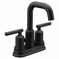 Moen Gibson Matte Black 2-handle 4-in Centerset WaterSense Bathroom Sink Faucet With Drain 17 Moen Gibson Matte Black 2-handle 4-in Centerset WaterSense Bathroom Sink Faucet With Drain -Bath and Faucet shop 026508290071xl 1800x1800