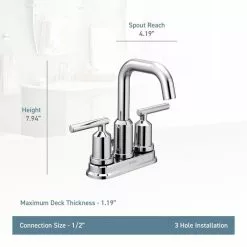 Moen Gibson Matte Black 2-handle 4-in Centerset WaterSense Bathroom Sink Faucet With Drain 19 Moen Gibson Matte Black 2-handle 4-in Centerset WaterSense Bathroom Sink Faucet With Drain -Bath and Faucet shop 026508290088 17837729 1800x1800