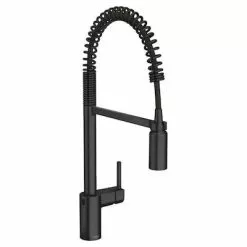 Industrial Air Moen Align Matte Black 1-Handle Deck Mount Pull-Down Handle/Lever Commercial/Residential Kitchen Faucet
