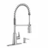 DeWALT Moen Edwyn Spot Resist Stainless 1-Handle Deck Mount Pull-Down Handle/Lever Commercial/Residential Kitchen Faucet (Deck Plate Included) 1 DeWALT Moen Edwyn Spot Resist Stainless 1-Handle Deck Mount Pull-Down Handle/Lever Commercial/Residential Kitchen Faucet (Deck Plate Included) -Bath and Faucet shop 026508312308 1800x1800