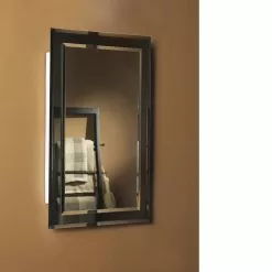 Jensen Mirror On Mirror 16-in X 26-in Rectangle Recessed Mirrored Medicine Cabinet