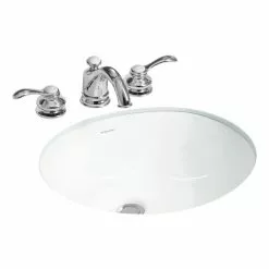 STERLING Wescott Under-Mounted Vitreous China Bathroom Sink In White With Overflow Drain