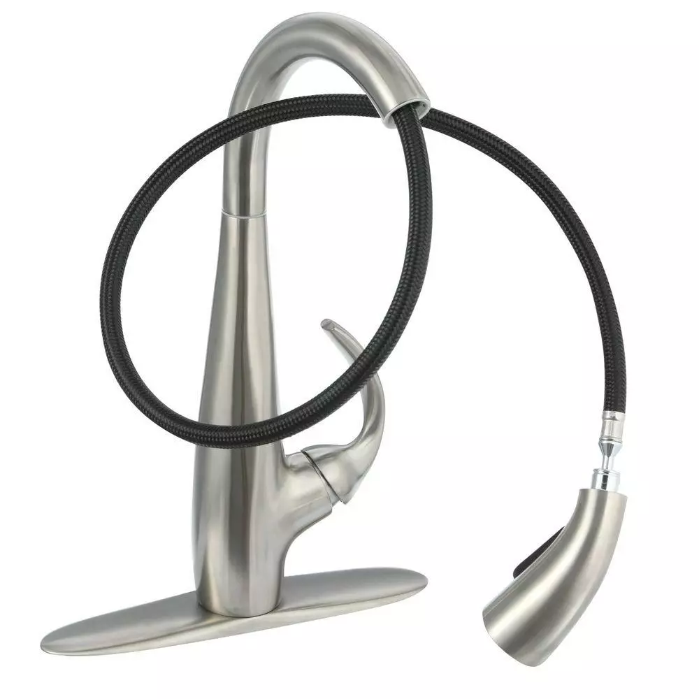 In Stock Hardwarestore Delivery Avanti Single-Handle Pull-Down Sprayer Kitchen Faucet In Stainless Steel 4 In Stock Hardwarestore Delivery Avanti Single-Handle Pull-Down Sprayer Kitchen Faucet In Stainless Steel - Image 2