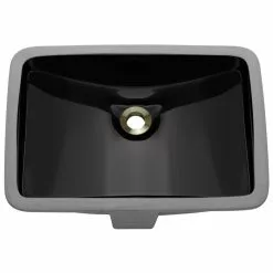 MR Direct Undermount Porcelain Bathroom Sink In Black