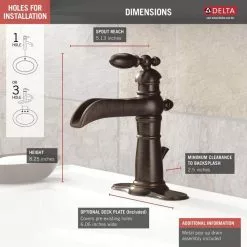 Delta Victorian Venetian Bronze 1-handle Single Hole/4-in Centerset WaterSense Bathroom Sink Faucet With Drain 12 Delta Victorian Venetian Bronze 1-handle Single Hole/4-in Centerset WaterSense Bathroom Sink Faucet With Drain -Bath and Faucet shop 034449599399 09908344 1800x1800