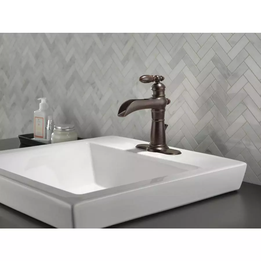 Delta Victorian Venetian Bronze 1-handle Single Hole/4-in Centerset WaterSense Bathroom Sink Faucet With Drain 5 Delta Victorian Venetian Bronze 1-handle Single Hole/4-in Centerset WaterSense Bathroom Sink Faucet With Drain - Image 3