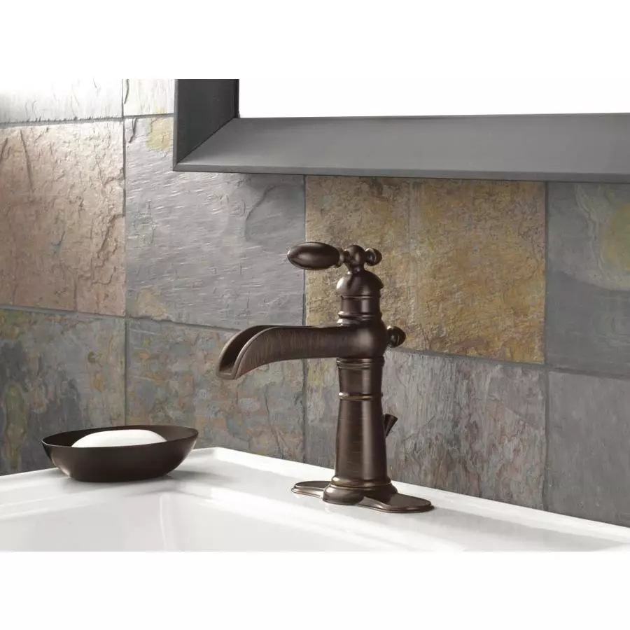 Delta Victorian Venetian Bronze 1-handle Single Hole/4-in Centerset WaterSense Bathroom Sink Faucet With Drain 7 Delta Victorian Venetian Bronze 1-handle Single Hole/4-in Centerset WaterSense Bathroom Sink Faucet With Drain - Image 5