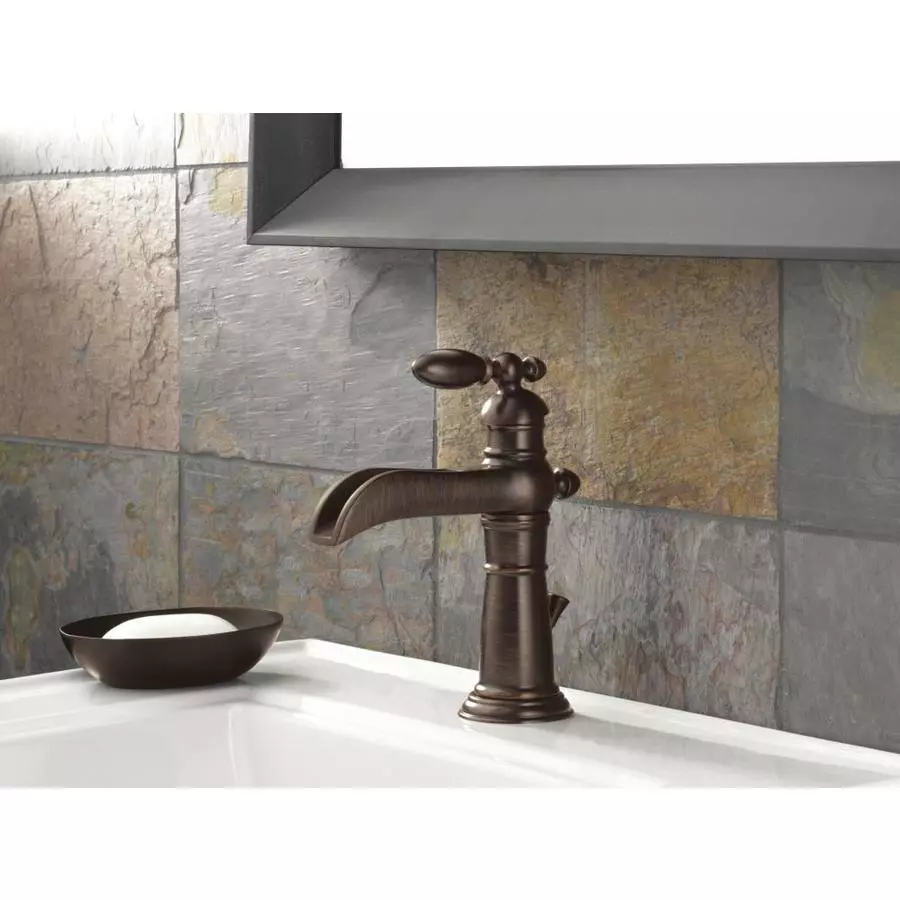 Delta Victorian Venetian Bronze 1-handle Single Hole/4-in Centerset WaterSense Bathroom Sink Faucet With Drain 8 Delta Victorian Venetian Bronze 1-handle Single Hole/4-in Centerset WaterSense Bathroom Sink Faucet With Drain - Image 6