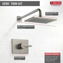 Delta Vero Stainless 1-Handle Shower Faucet -Bath and Faucet shop 034449632539 05478155 1800x1800