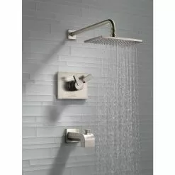 Delta Vero Stainless 1-Handle Bathtub And Shower Faucet -Bath and Faucet shop 034449632553 12171120 1800x1800
