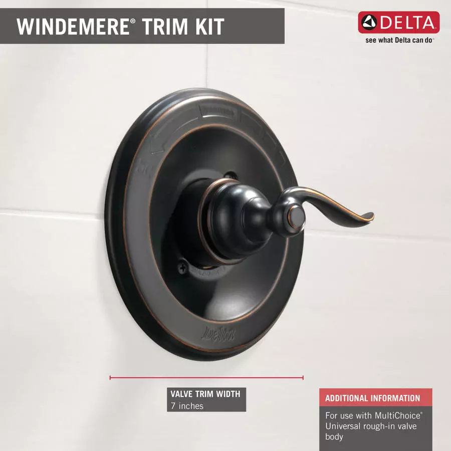 Delta Windemere Oil Bronze 1-Handle Shower Faucet 3 Delta Windemere Oil Bronze 1-Handle Shower Faucet